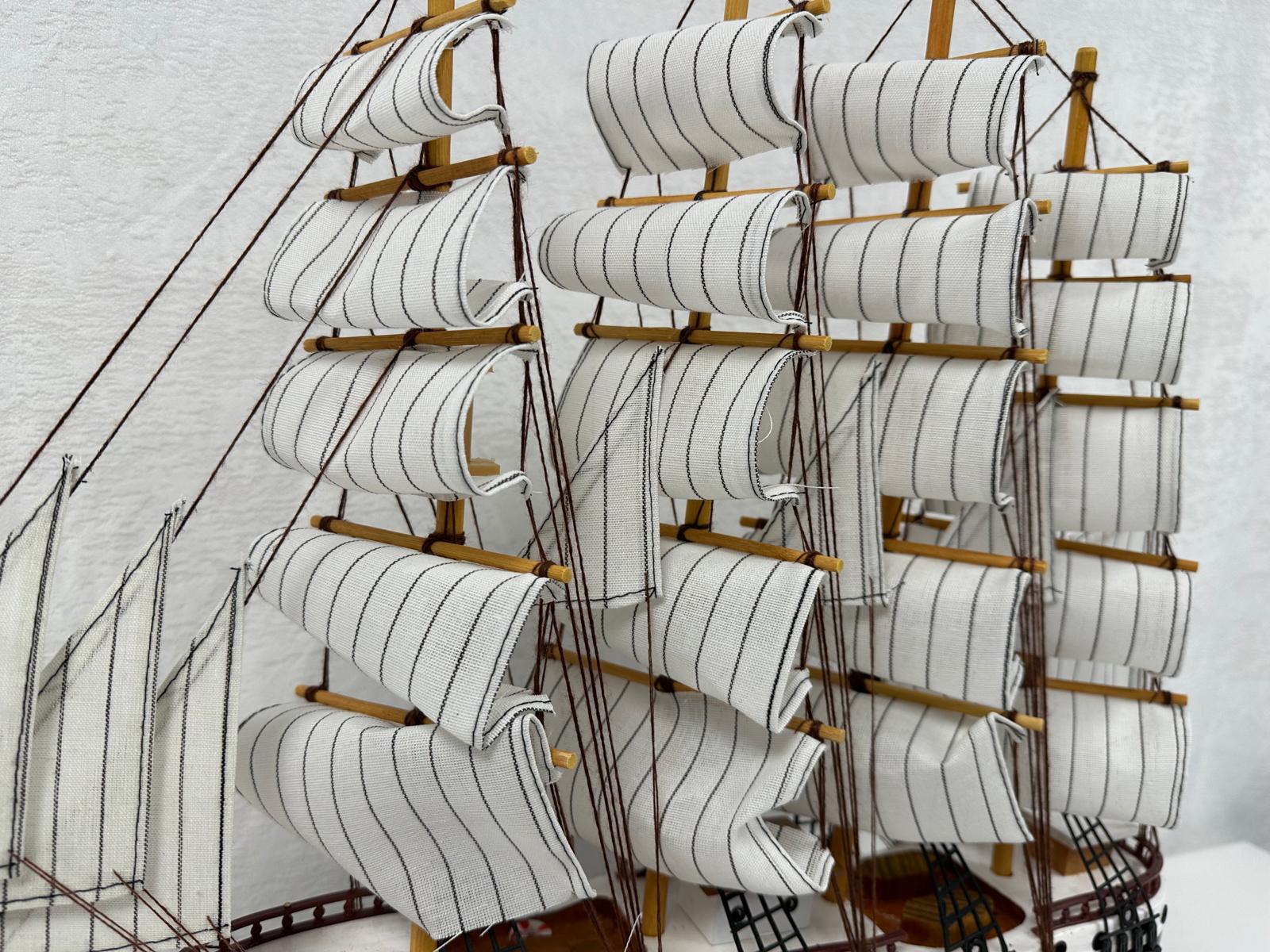 Handmade Confection Model Ship 1N – 50cm with Display Stand, Fully Assembled - Authentic Replicas & Models