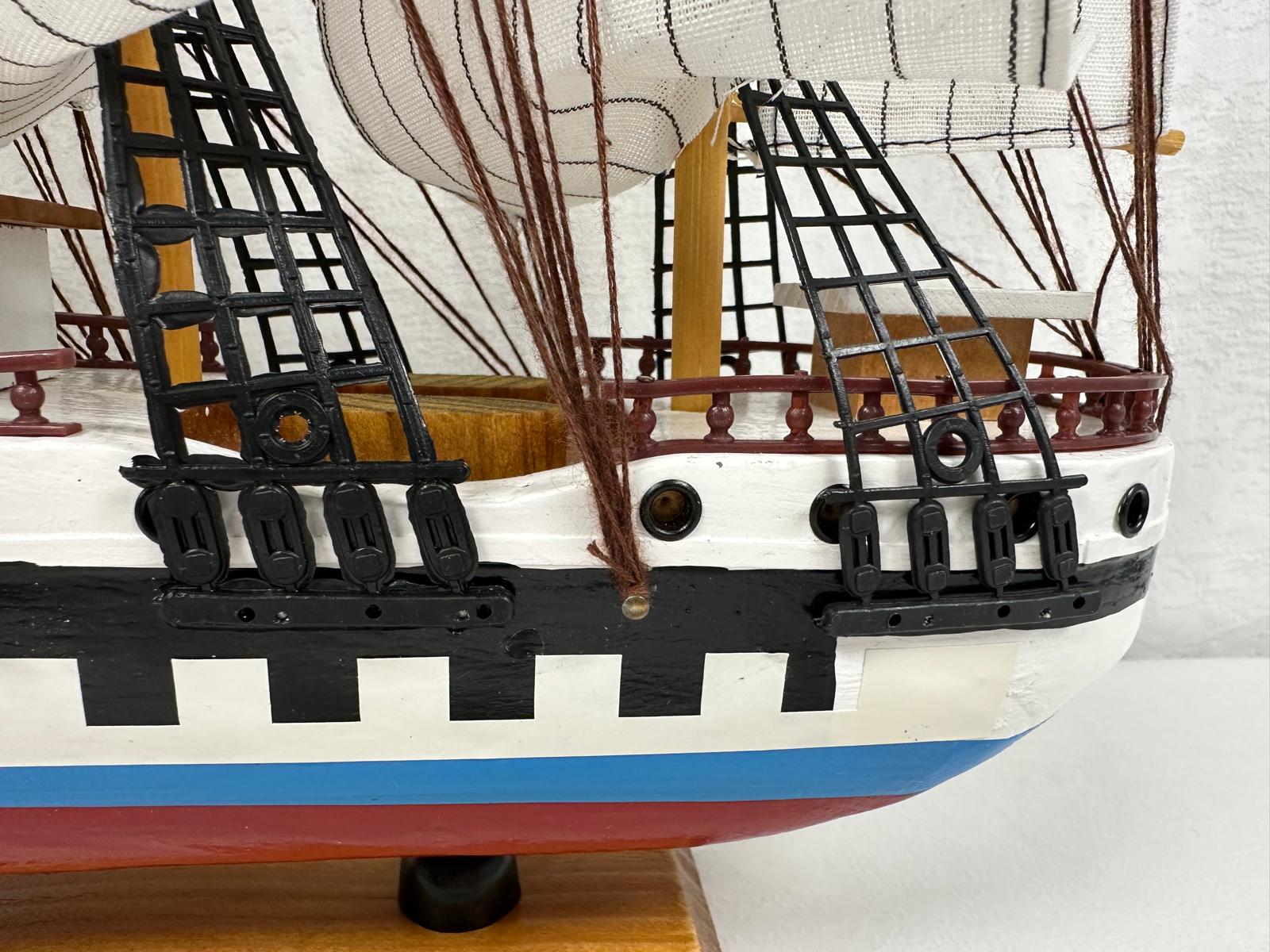 Handmade Confection Model Ship 1N – 50cm with Display Stand, Fully Assembled - Authentic Replicas & Models