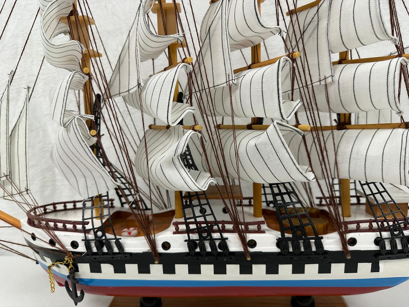 Handmade Confection Model Ship 1N – 50cm with Display Stand, Fully Assembled - Authentic Replicas & Models