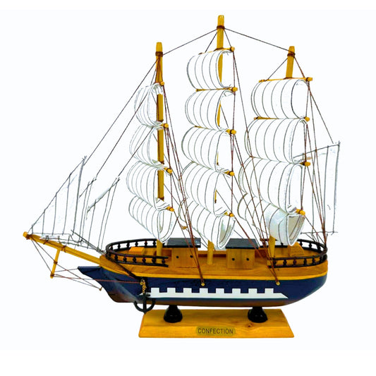 Handmade Ship Model 1J – 32cm Long, 31cm High - Authentic Replicas & Models