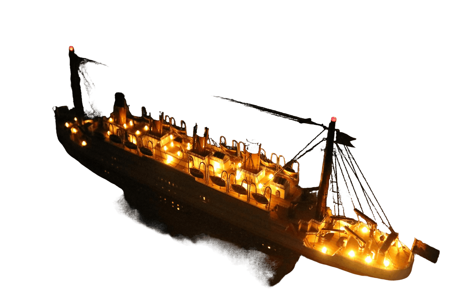 Handmade wooden Titanic ship model 60cm length