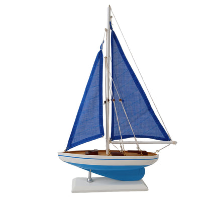 Wooden Sailboat Model Yacht – Handcrafted Nautical Decor Ornament