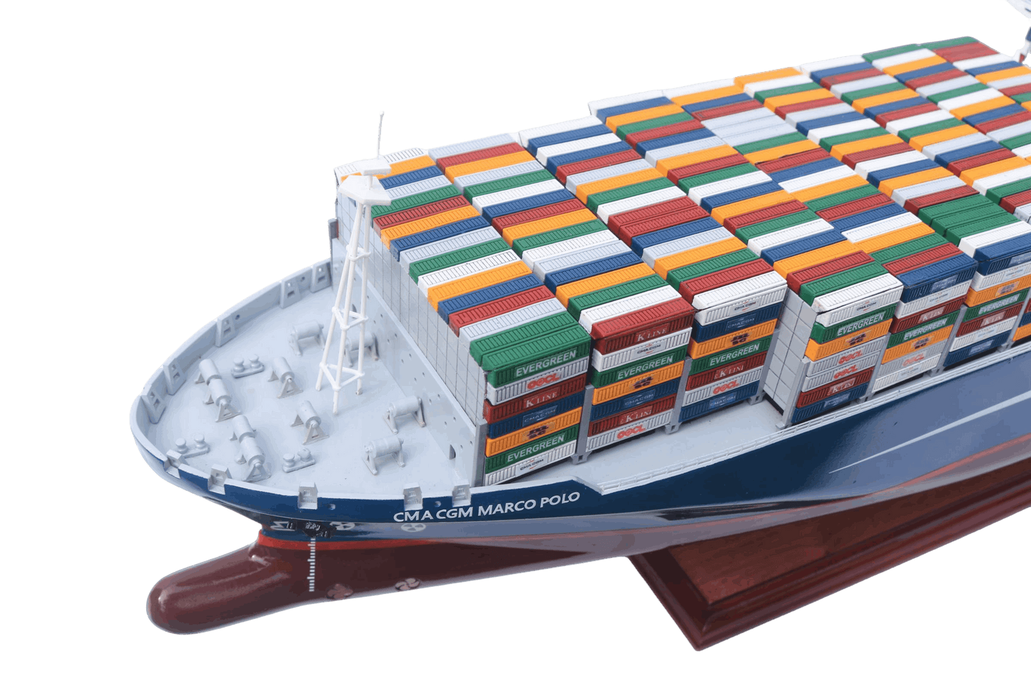 Marco Polo Wooden Ship Model | 71cm Ocean Container Vessel