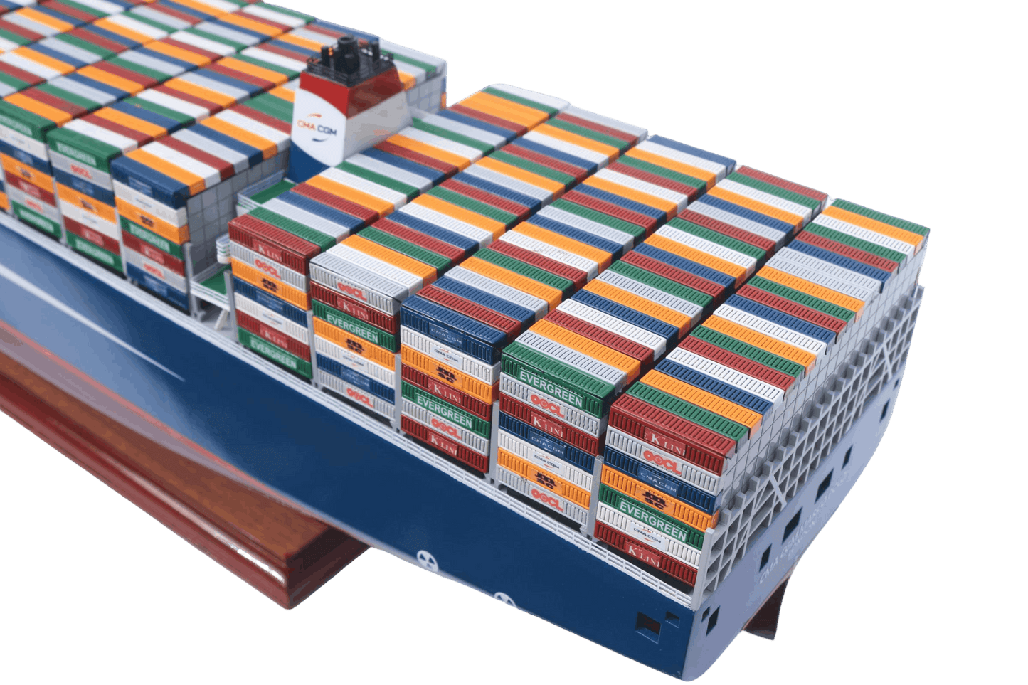Marco Polo Wooden Ship Model | 71cm Ocean Container Vessel