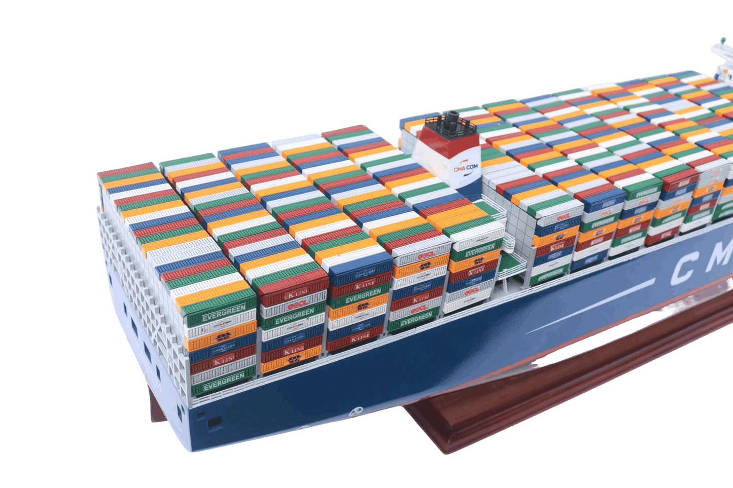 Marco Polo Wooden Ship Model | 71cm Ocean Container Vessel