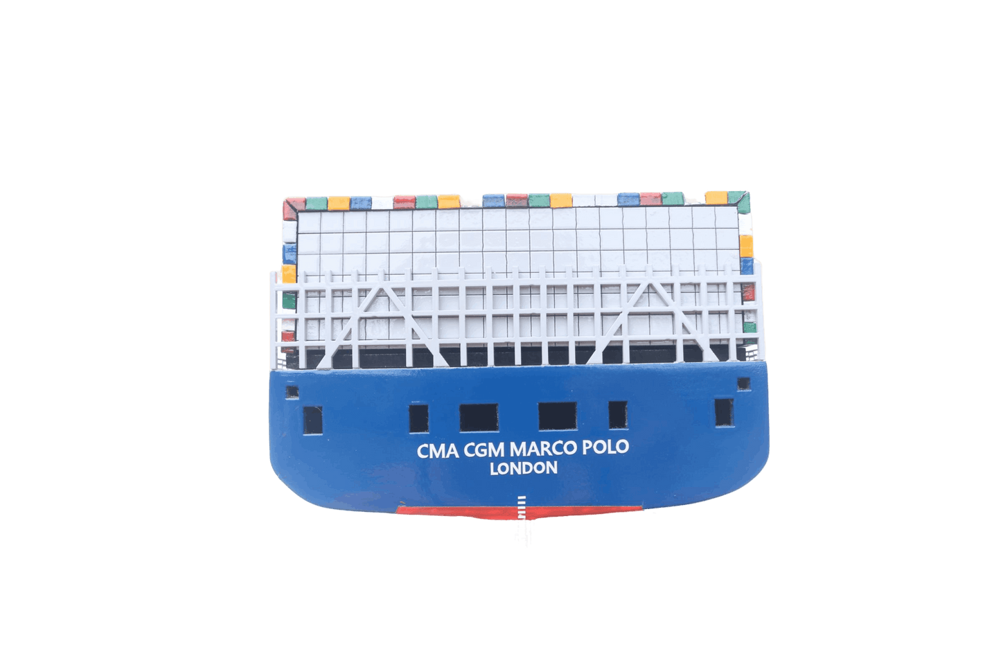 Marco Polo Wooden Ship Model | 71cm Ocean Container Vessel