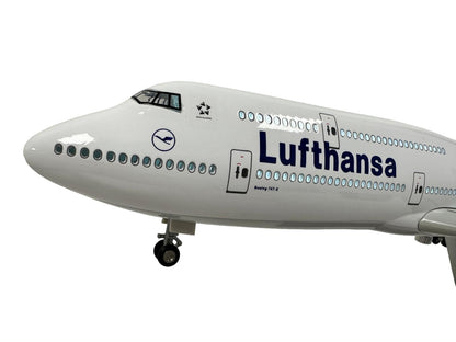 Lufthansa 747-8 Boeing Model Plane Large Scale Ideal Gift With Stand - Authentic Replicas & Models
