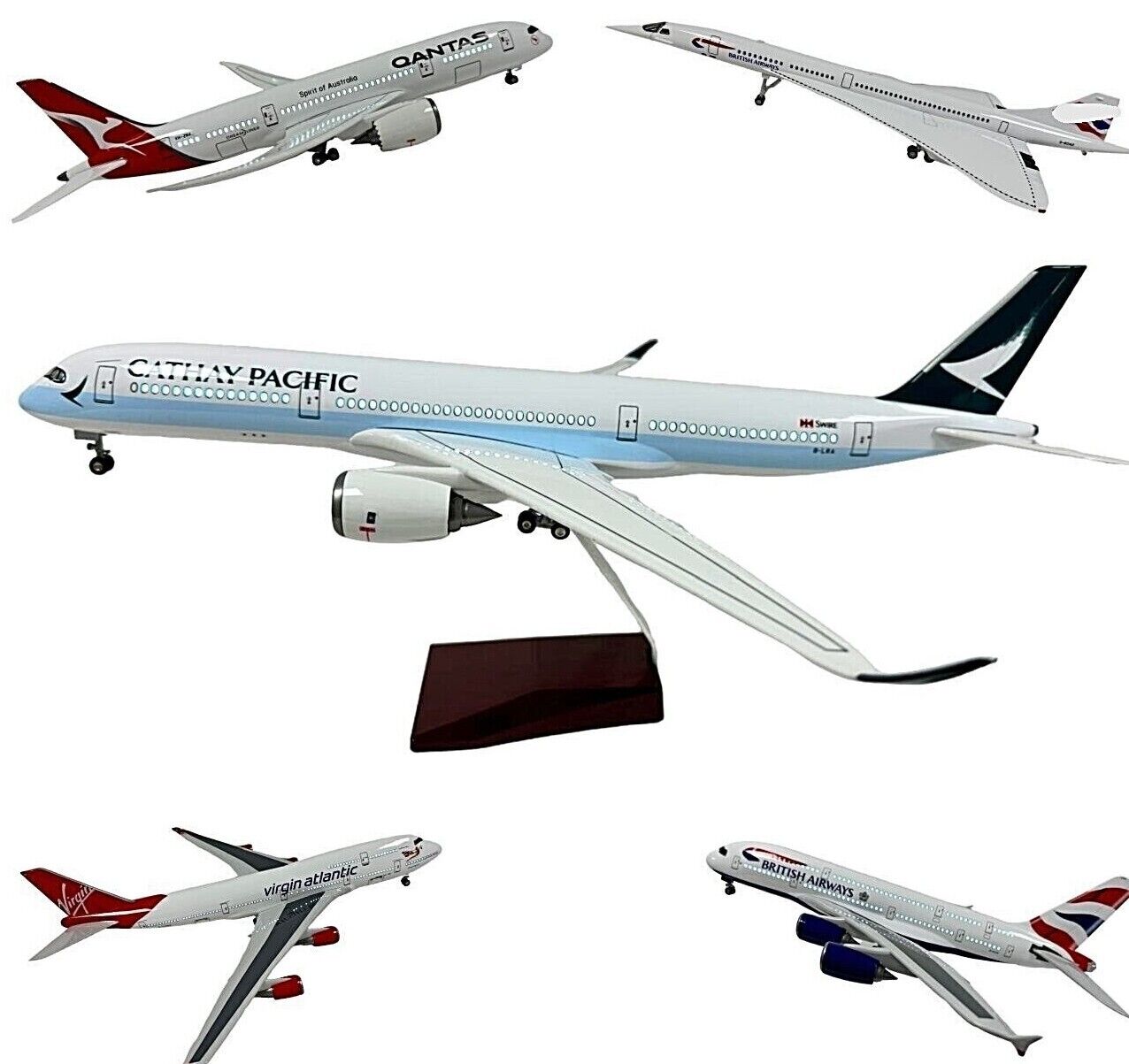 Realistic Large Scale Model Plane | Voice Activated Lights | Collectors Airplane - Authentic Replicas & Models