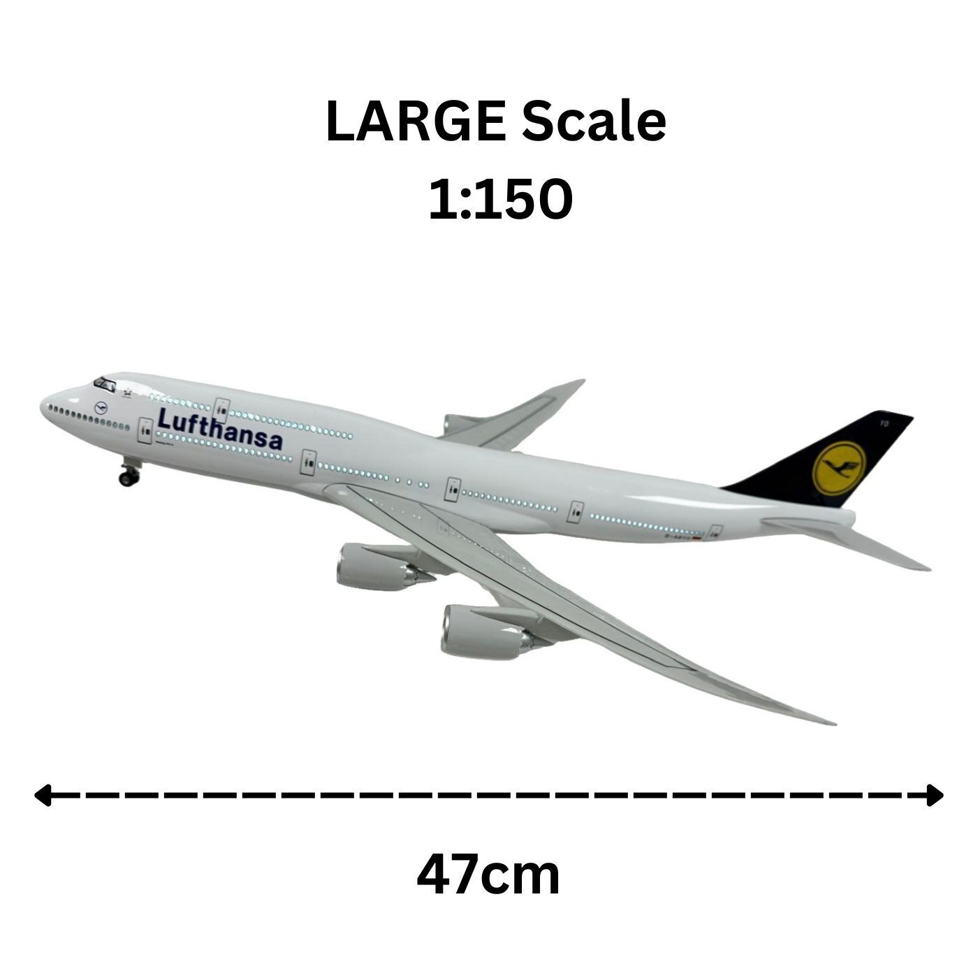Realistic Large Scale Model Plane | Voice Activated Lights | Collectors Airplane - Authentic Replicas & Models