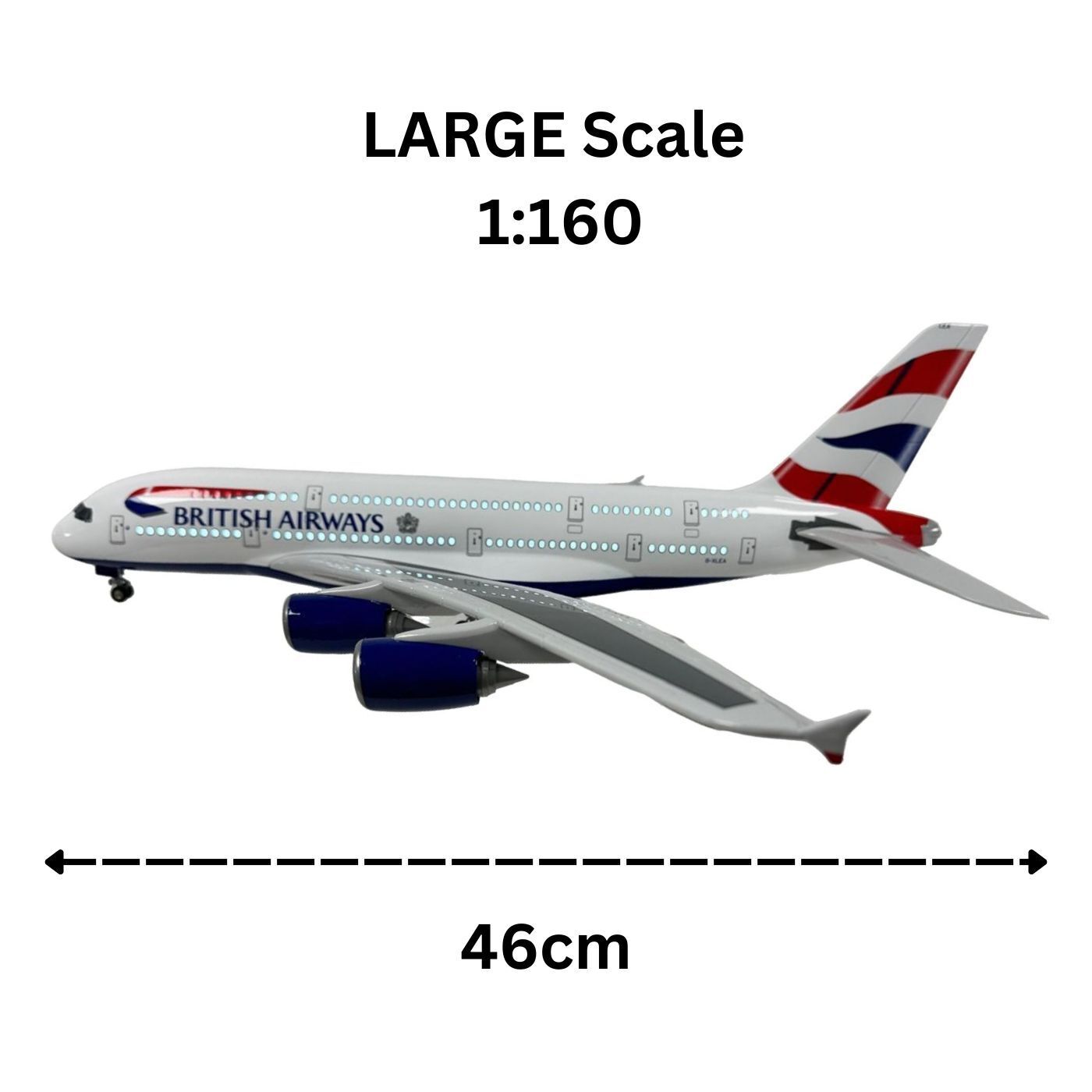 Realistic Large Scale Model Plane | Voice Activated Lights | Collectors Airplane - Authentic Replicas & Models