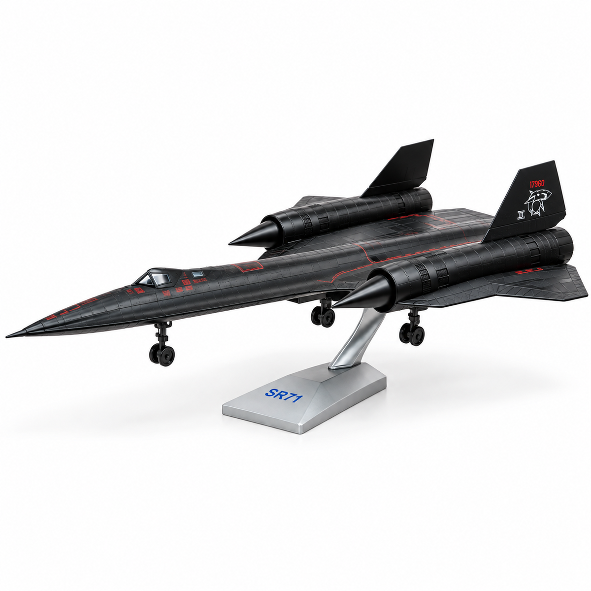 SR-71 Large Blackbird Diecast Model – 1:72 Scale USAF Recon Jet