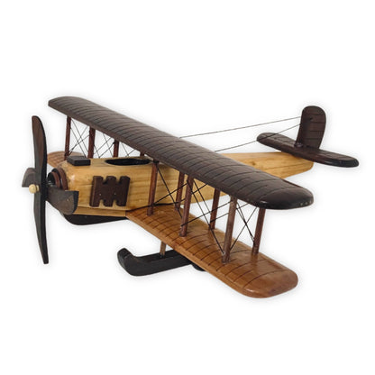 Timber Voyager Model Wooden Airplane Handcrafted Vintage - Authentic Replicas & Models