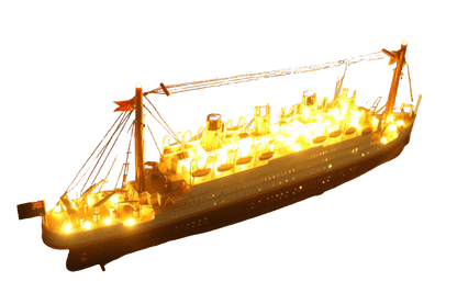 60cm Titanic ship model handcrafted from mahogany