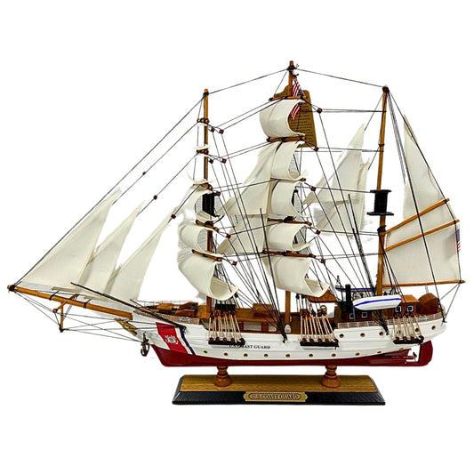 US Coast Guard Model Ship 1H – 65cm Length, Fully Assembled with Stand - Authentic Replicas & Models