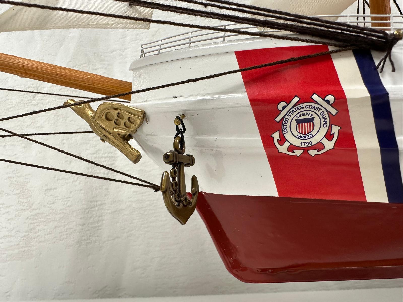 US Coast Guard Model Ship 1H – 65cm Length, Fully Assembled with Stand - Authentic Replicas & Models