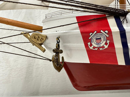 US Coast Guard Model Ship 1H – 65cm Length, Fully Assembled with Stand - Authentic Replicas & Models