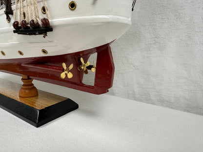 US Coast Guard Model Ship 1H – 65cm Length, Fully Assembled with Stand - Authentic Replicas & Models