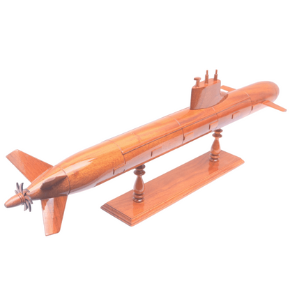 USSR Akula Class LARGE Nuclear Submarine Wooden Model | 62.5 cm