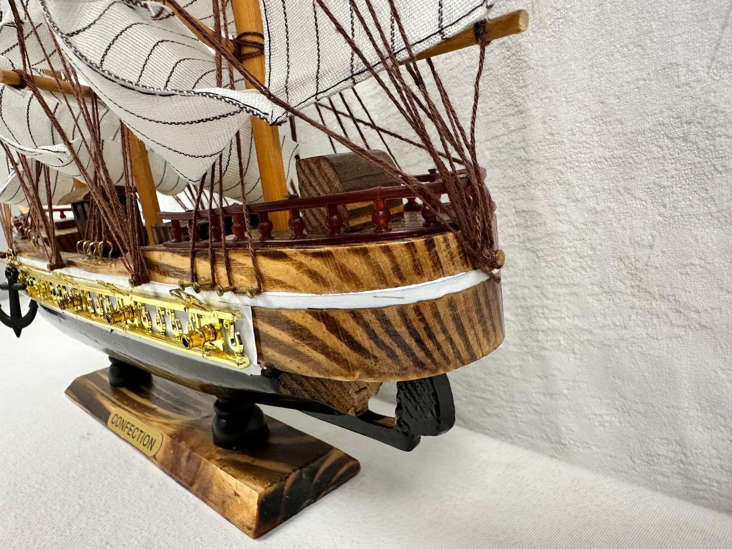Confection Sailing Ship Model 1D Handmade Wooden Display Ship 44 cm
