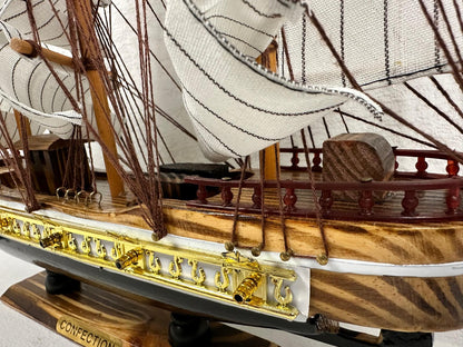 Confection Sailing Ship Model 1D Handmade Wooden Display Ship 44 cm