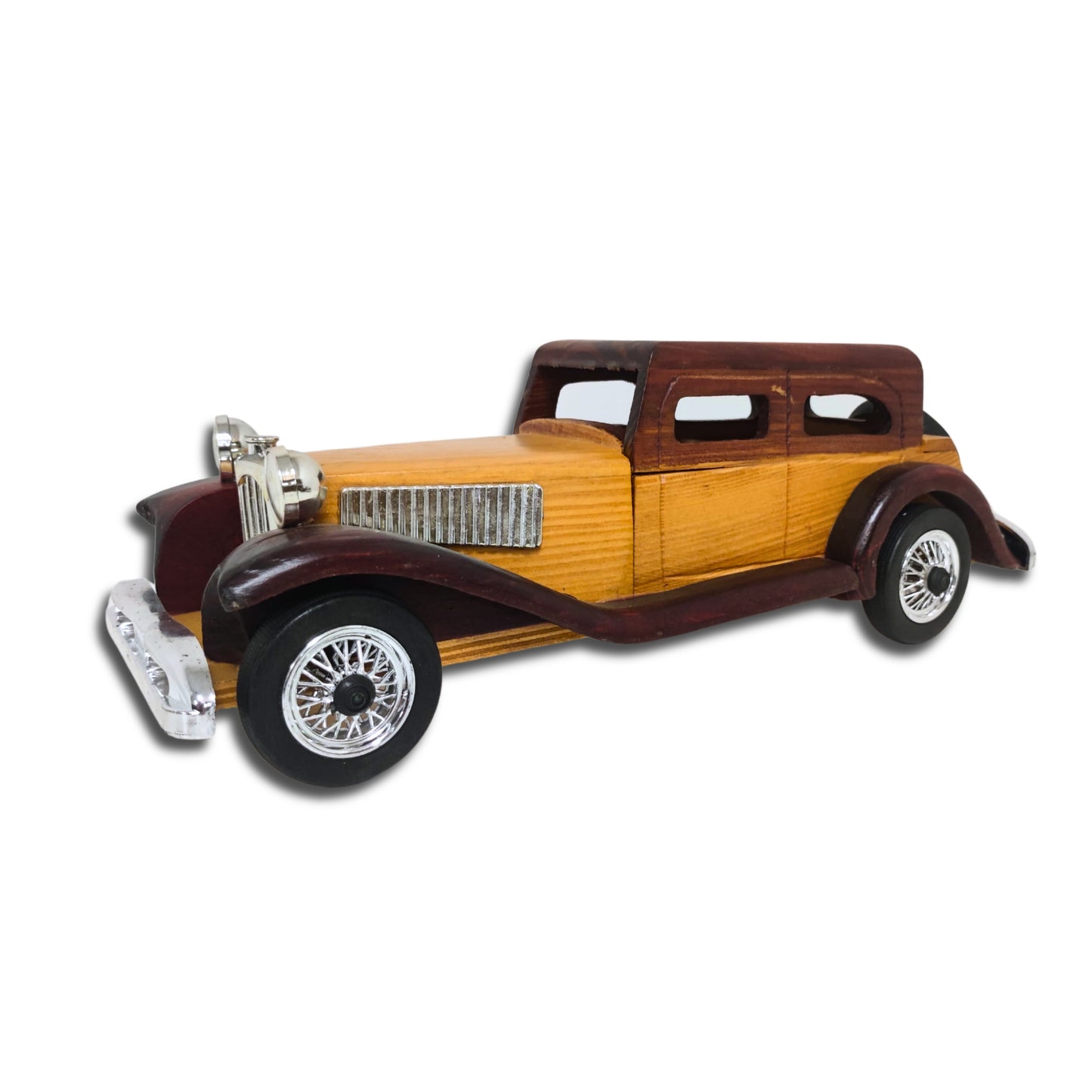 Windsor Cruiser Handcrafted Classic Wooden Car Model – Vintage-Style Collectable - Authentic Replicas & Models