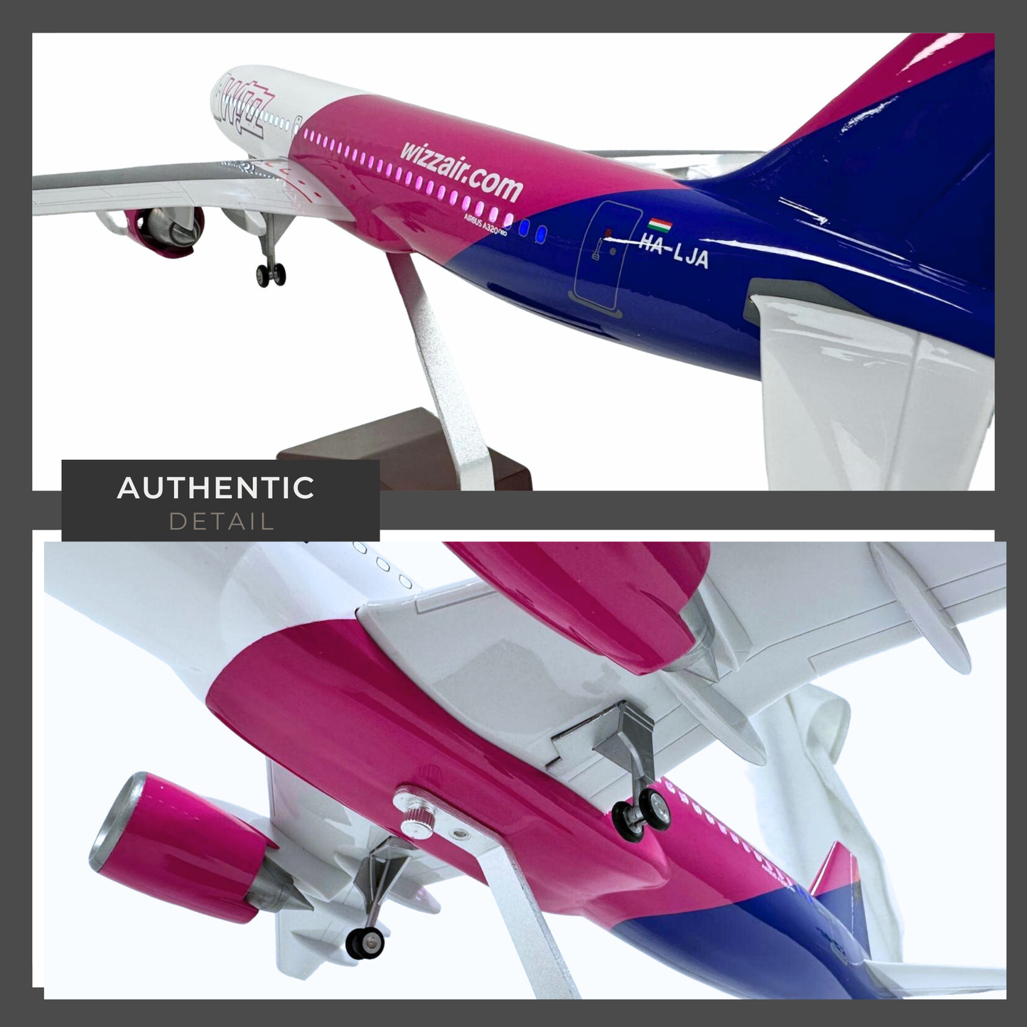 Wizzair A320 Airbus Model Plane Quality Large Scale Ideal Gift - Authentic Replicas & Models