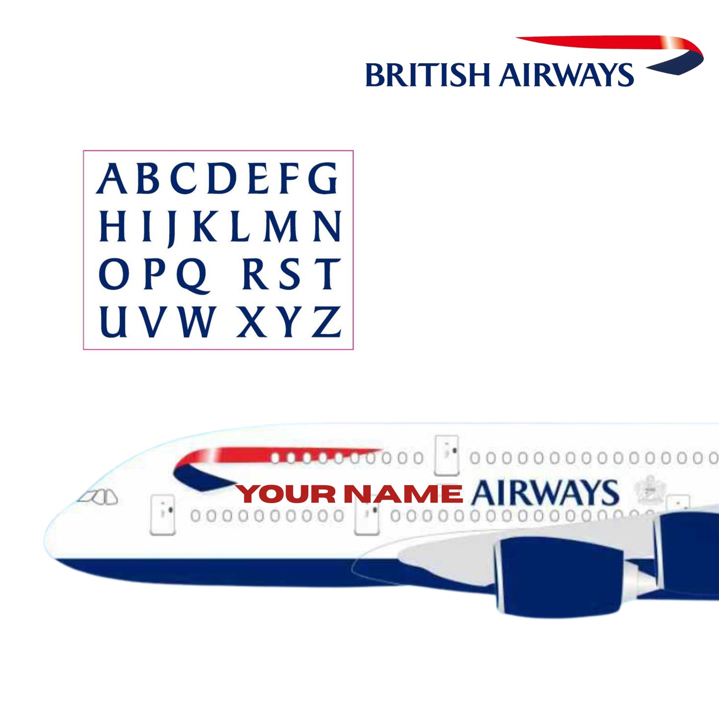 Personalised British Airways A380 Model
