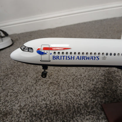 Airbus A321 Model of a British Airways airplane on a carpeted floor
