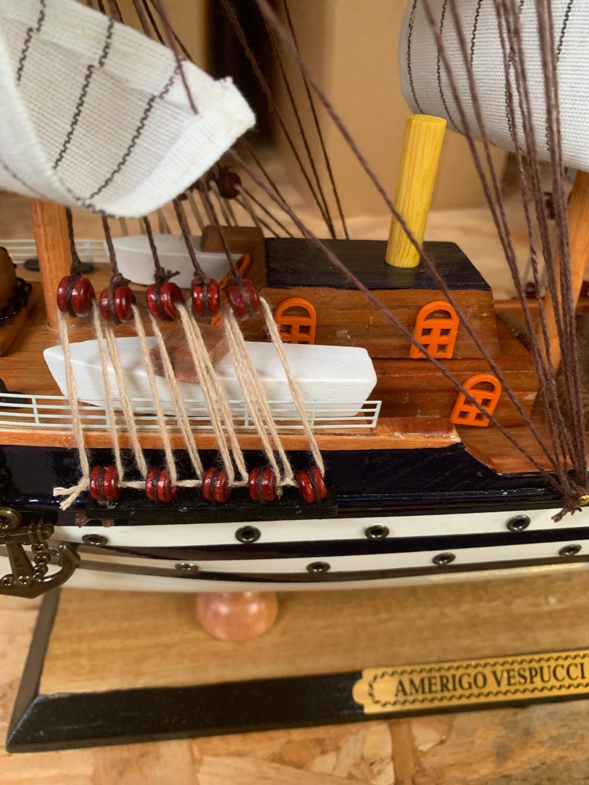 Amerigo Vespucci Wooden Model Ship – Fully Assembled – 64cm