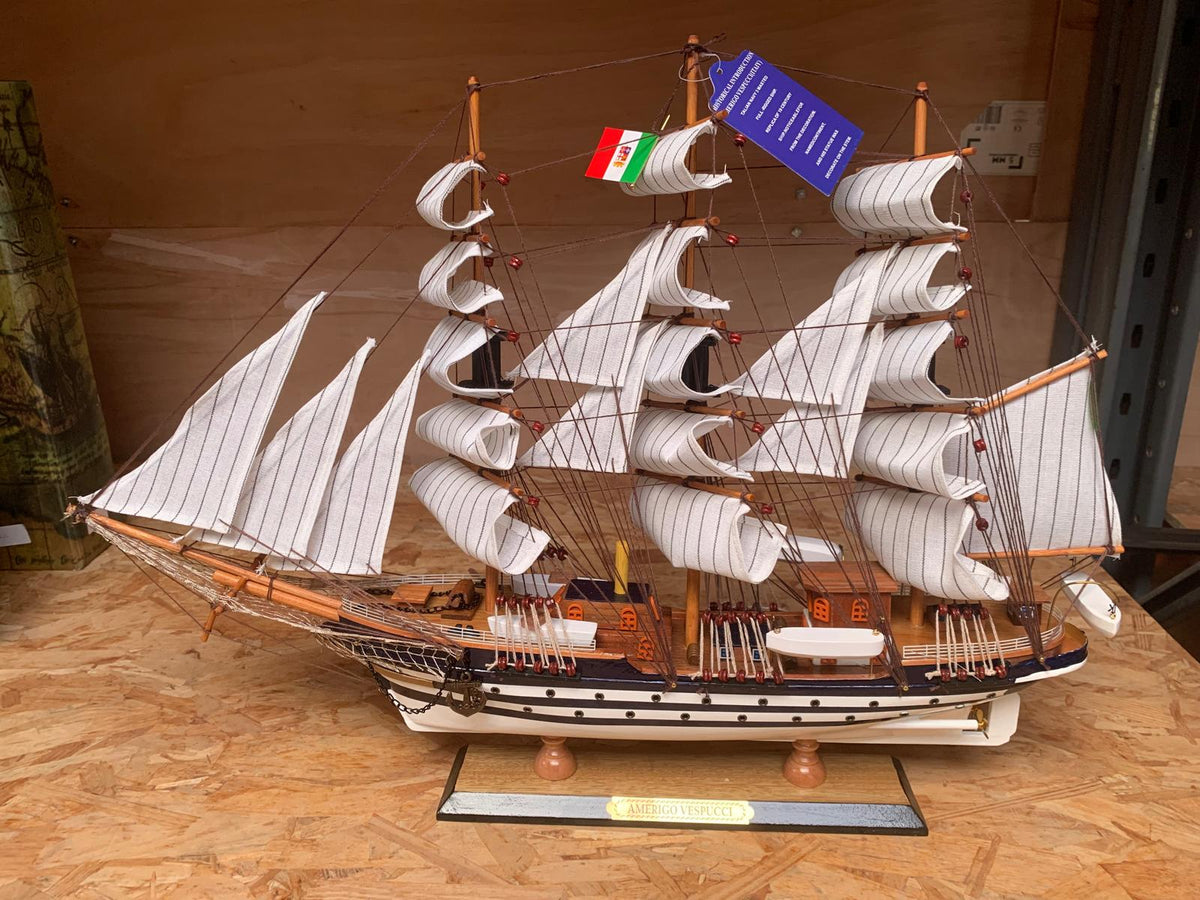 Amerigo Vespucci Wooden Model Ship – Fully Assembled – 64cm