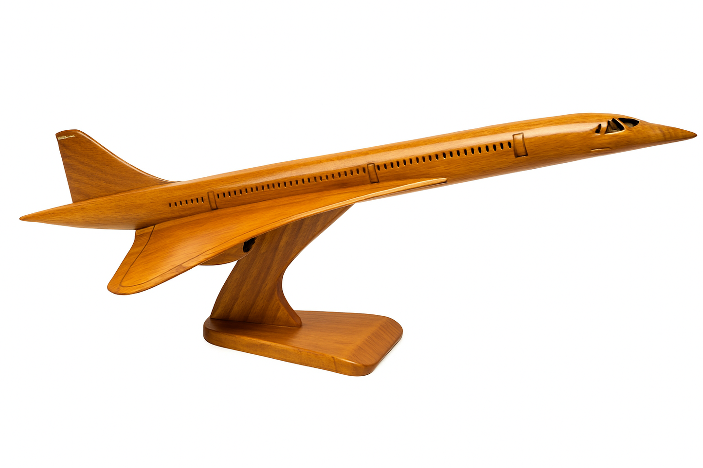 Concorde Wooden Aircraft Model – Handcrafted Supersonic Jet Display Plane | Premium Mahogany Collectible
