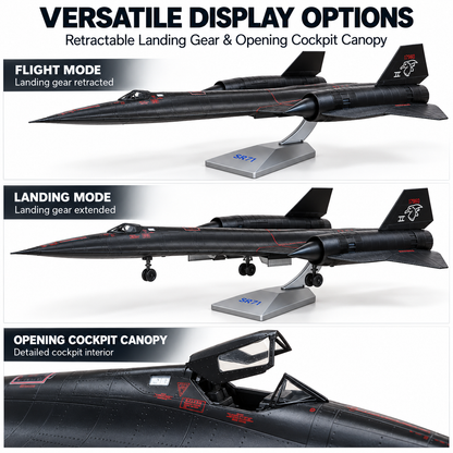 SR-71 Large Blackbird Diecast Model – 1:72 Scale USAF Recon Jet