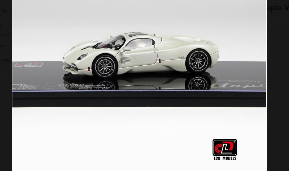 LCD Models Pagani Utopia Die-Cast Model Car 1:43 White