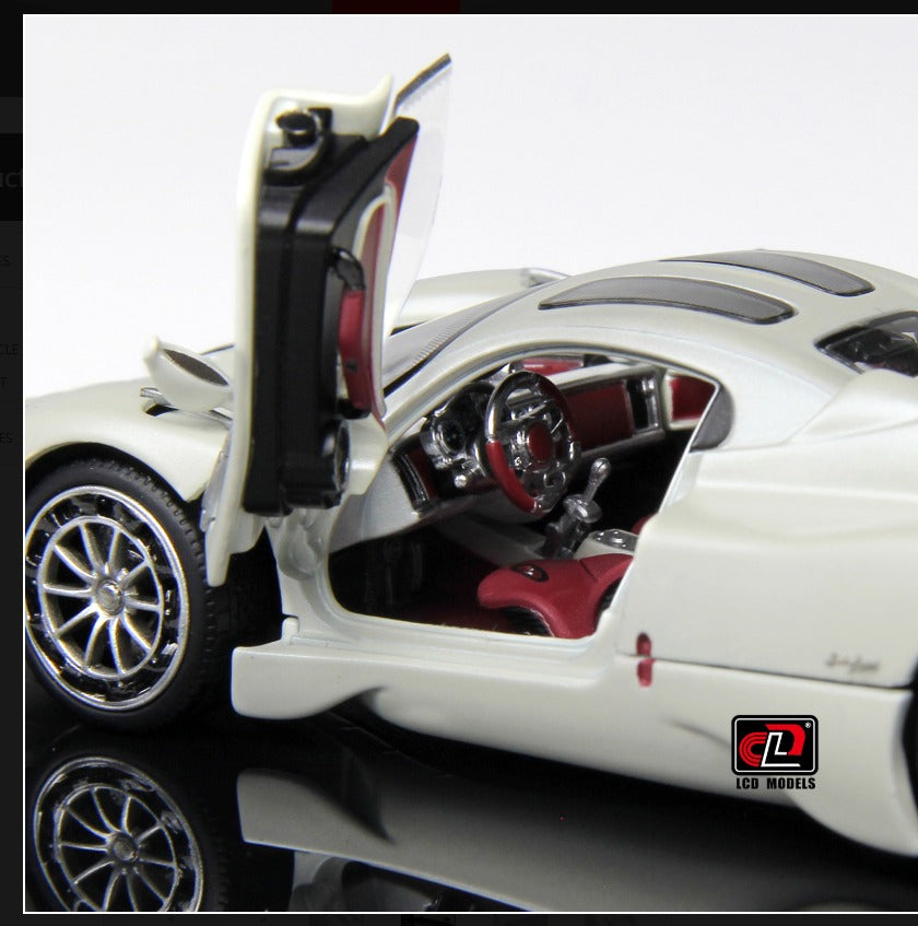 LCD Models Pagani Utopia Die-Cast Model Car 1:43 White