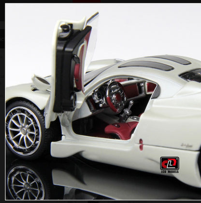 LCD Models Pagani Utopia Die-Cast Model Car 1:43 White