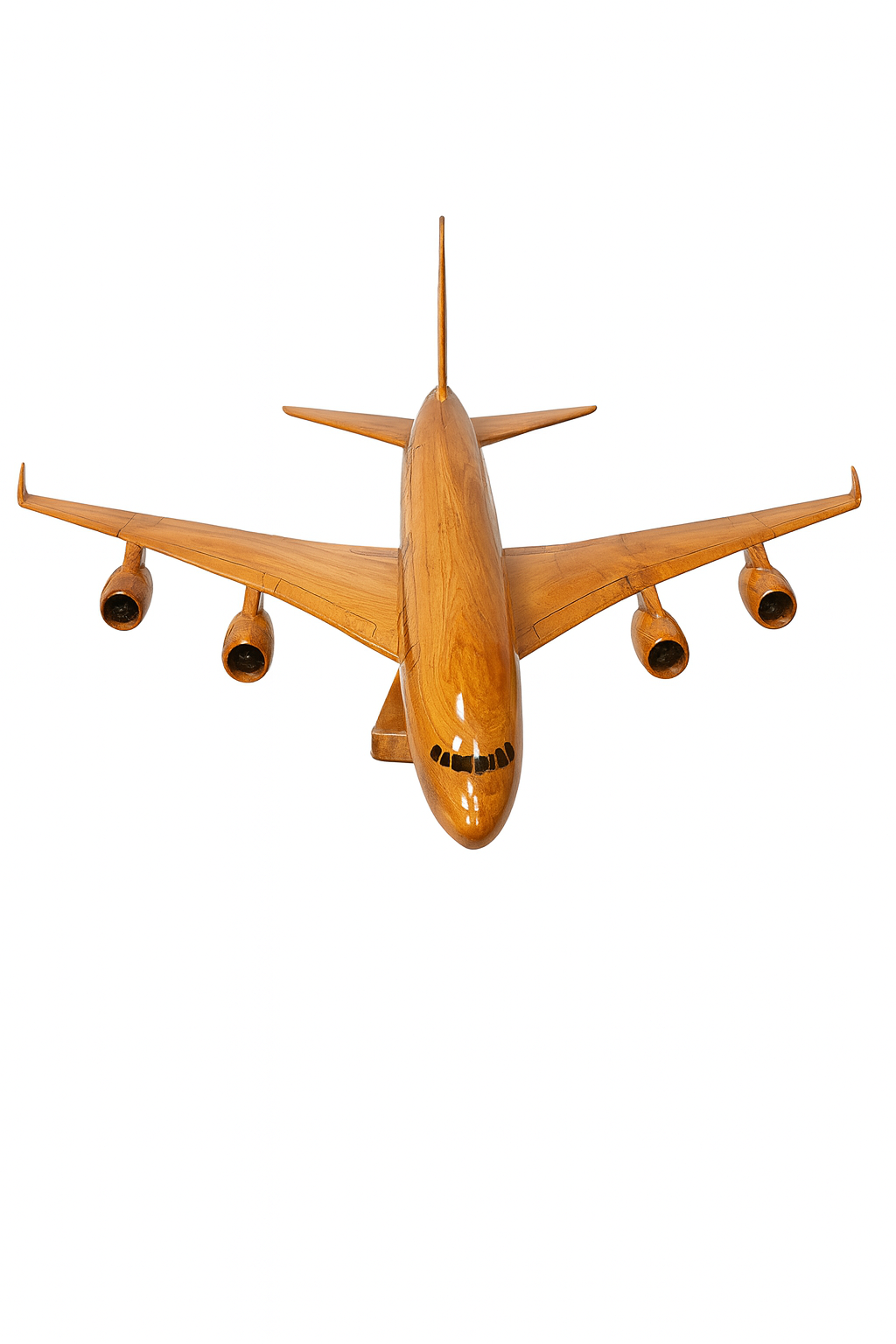 A380 Wooden Aircraft Model – Handcrafted Double-Deck Jet Replica | Premium Mahogany Display Plane
