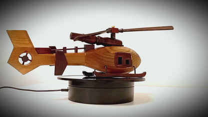 Vintage Sky Sentinal  Handcrafted Wooden Model Helicopter