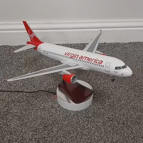 virgin america model plane video