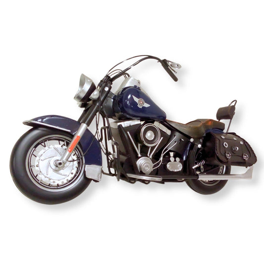 Vintage Harley-Style Motorcycle Large Model | Assembled | Collectible Gift | Quick Delivery - - Authentic Replicas & Models
