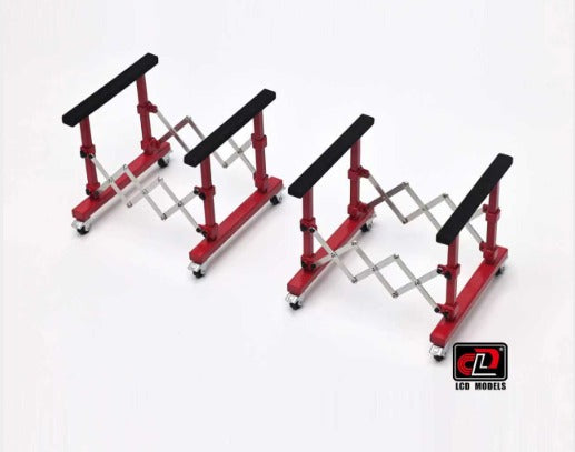 LCD Model 1/18 Scale Hood Holder Display Stand Red