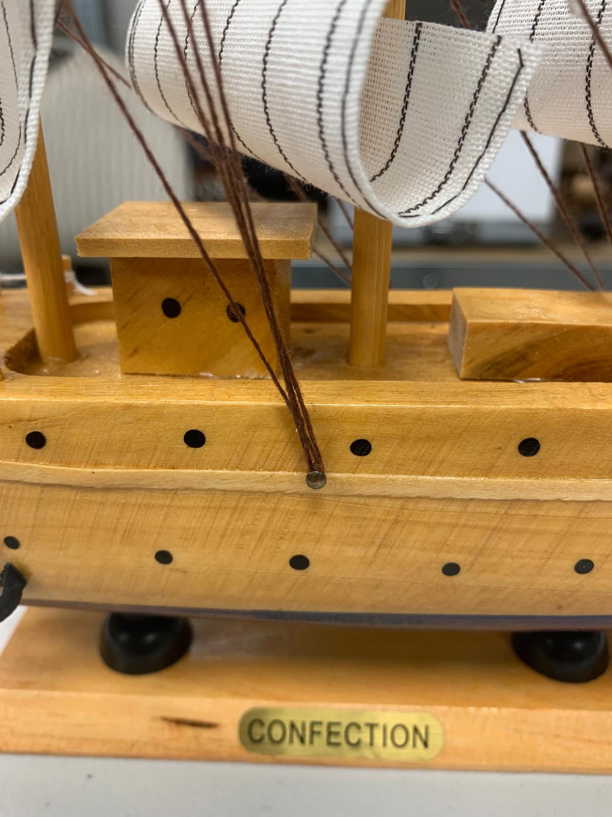 Confection Wooden Sailing Ship 1P Model 33cm Assembled