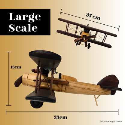 Timber Ace Model Plane Classic Handcrafted Wooden Vintage - Authentic Replicas & Models