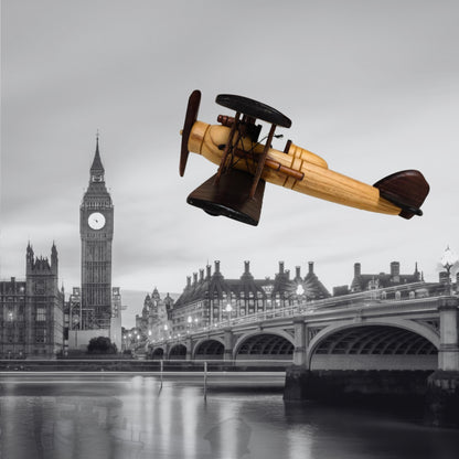 Timber Ace Model Plane Classic Handcrafted Wooden Vintage - Authentic Replicas & Models